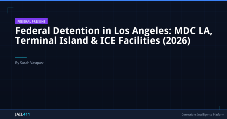 Federal Detention in Los Angeles: MDC LA, Terminal Island & ICE Facilities (2026)