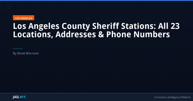 Los Angeles County Sheriff Stations: All 23 Locations, Addresses & Phone Numbers