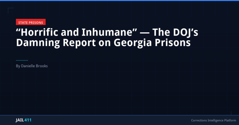 "Horrific and Inhumane" — The DOJ's Damning Report on Georgia Prisons