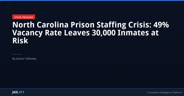 North Carolina Prison Staffing Crisis: 49% Vacancy Rate Leaves 30,000 Inmates at Risk