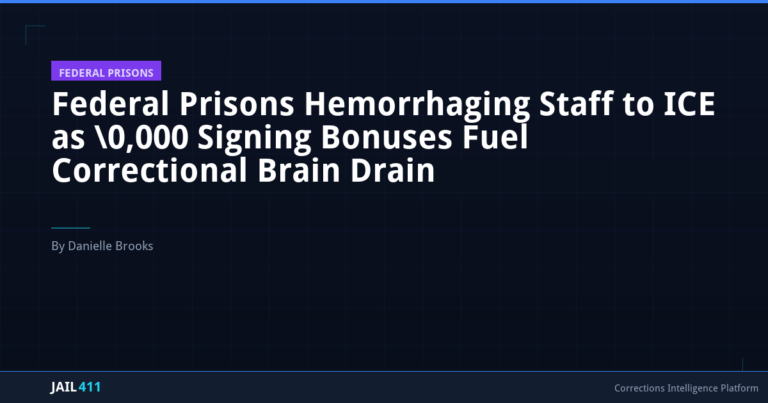 Federal Prisons Hemorrhaging Staff to ICE as ,000 Signing Bonuses Fuel Mass Exodus