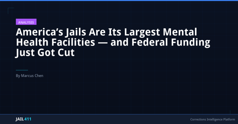 America's Jails Are Its Largest Mental Health Facilities — and Federal Funding Just Got Cut