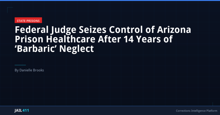 Federal Judge Seizes Control of Arizona Prison Healthcare After 14 Years of 'Barbaric' Neglect