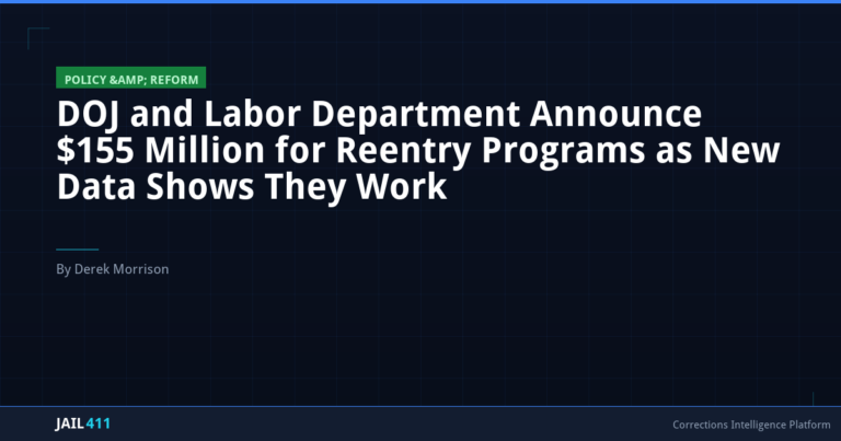 DOJ and Labor Department Announce $155 Million for Reentry Programs as New Data Shows They Work