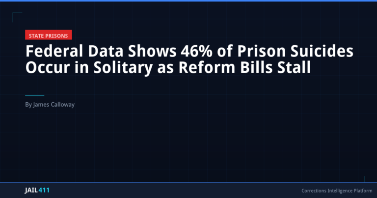 Federal Data Shows 46% of Prison Suicides Occur in Solitary as Reform Bills Stall