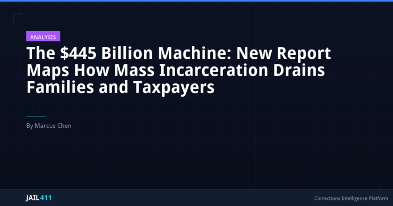 The $445 Billion Machine: New Report Maps How Mass Incarceration Drains Families and Taxpayers