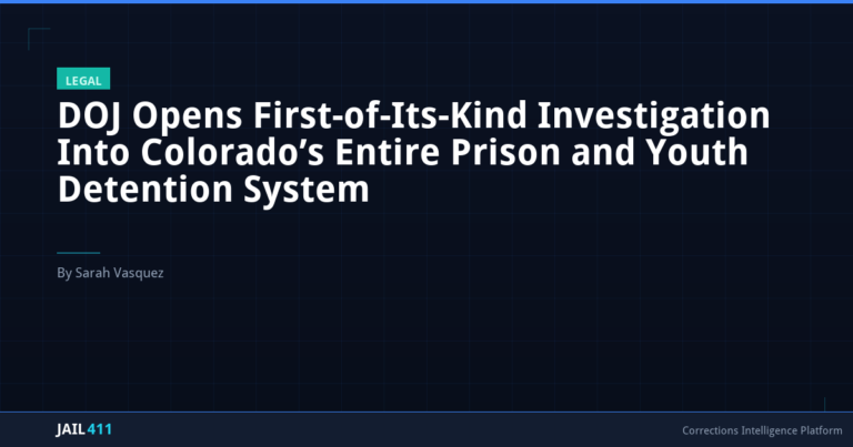 DOJ Opens First-of-Its-Kind Investigation Into Colorado's Entire Prison and Youth Detention System