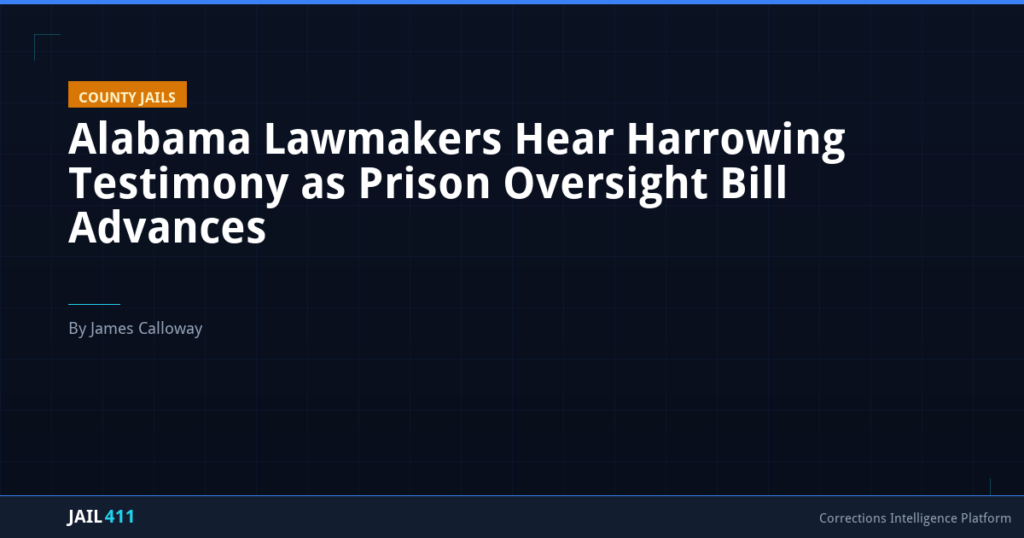 Alabama Lawmakers Hear Harrowing Testimony as Prison Oversight Bill Advances