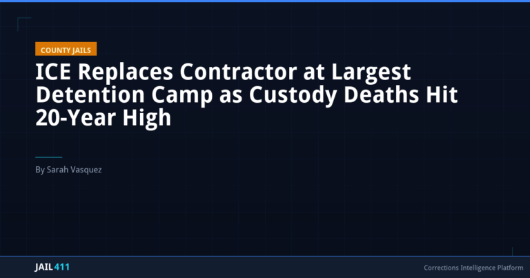 ICE Replaces Contractor at Largest Detention Camp as Custody Deaths Hit 20-Year High