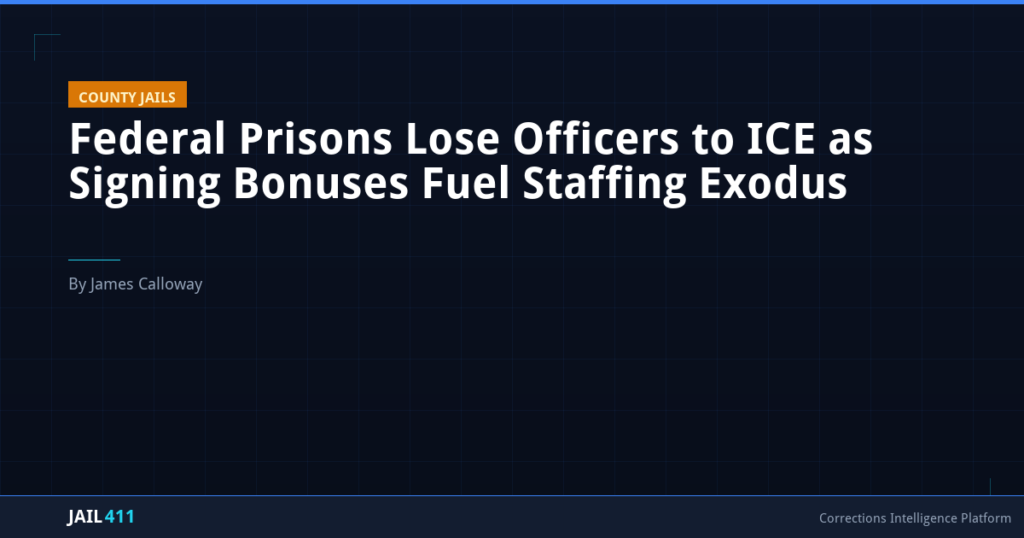 Federal Prisons Lose Officers to ICE as Signing Bonuses Fuel Staffing Exodus