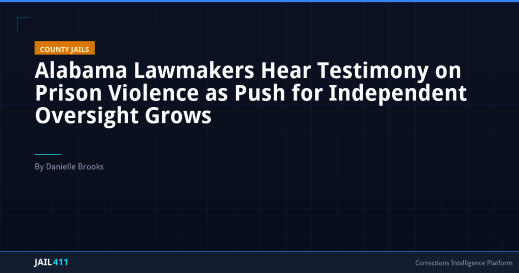 Alabama Lawmakers Hear Testimony on Prison Violence as Push for Independent Oversight Grows