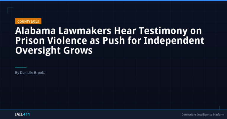Alabama Lawmakers Hear Testimony on Prison Violence as Push for Independent Oversight Grows