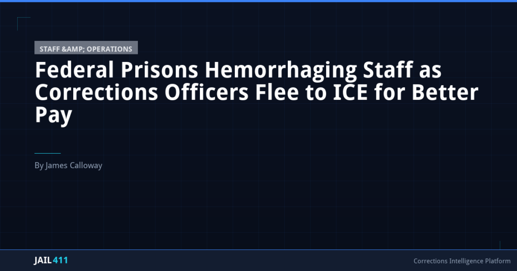 Federal Prisons Hemorrhaging Staff as Corrections Officers Flee to ICE for Better Pay