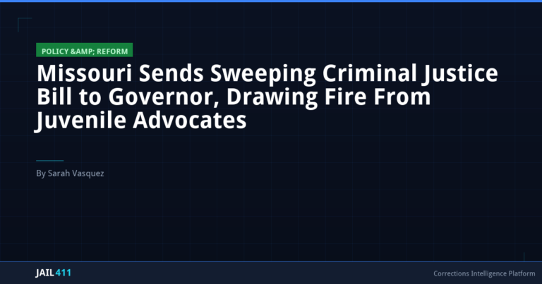 Missouri Sends Sweeping Criminal Justice Bill to Governor, Drawing Fire From Juvenile Advocates