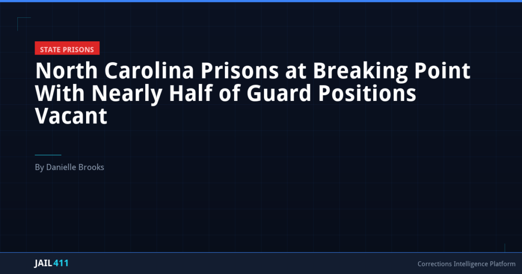 North Carolina Prisons at Breaking Point With Nearly Half of Guard Positions Vacant
