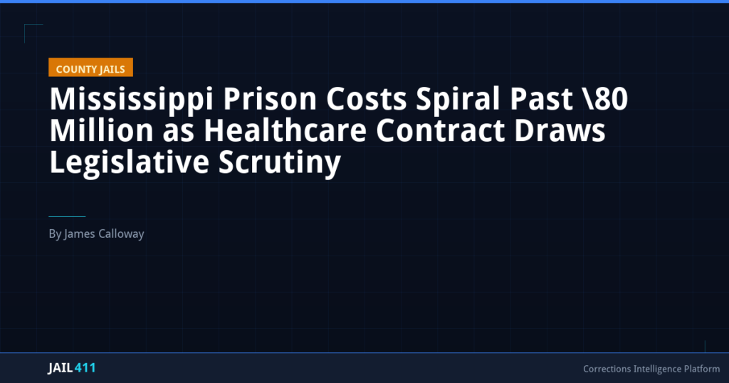 Mississippi Prison Costs Spiral Past 80 Million as Healthcare Contract Draws Legislative Scrutiny