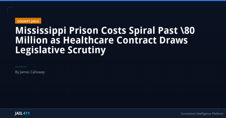 Mississippi Prison Costs Spiral Past 80 Million as Healthcare Contract Draws Legislative Scrutiny