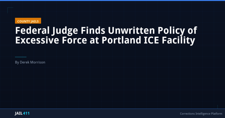 Federal Judge Finds Unwritten Policy of Excessive Force at Portland ICE Facility