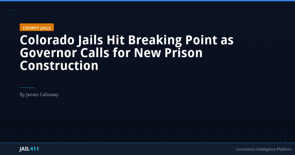 Colorado Jails Hit Breaking Point as Governor Calls for New Prison Construction