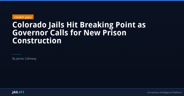 Colorado Jails Hit Breaking Point as Governor Calls for New Prison Construction