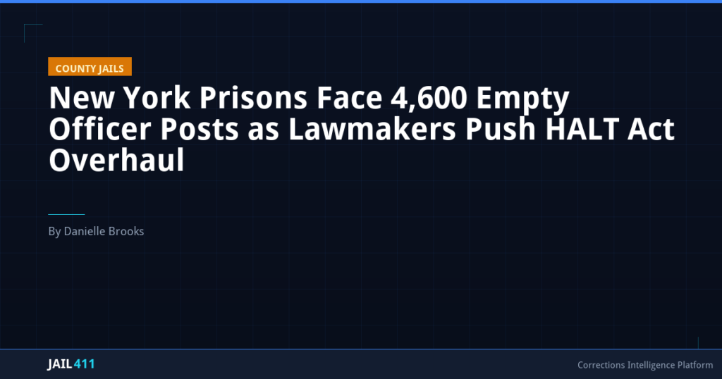New York Prisons Face 4,600 Empty Officer Posts as Lawmakers Push HALT Act Overhaul